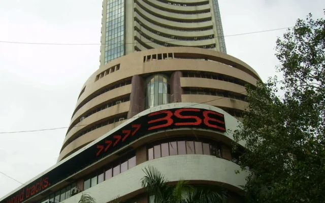 Bombay Stock Exchange building in Mumbai.